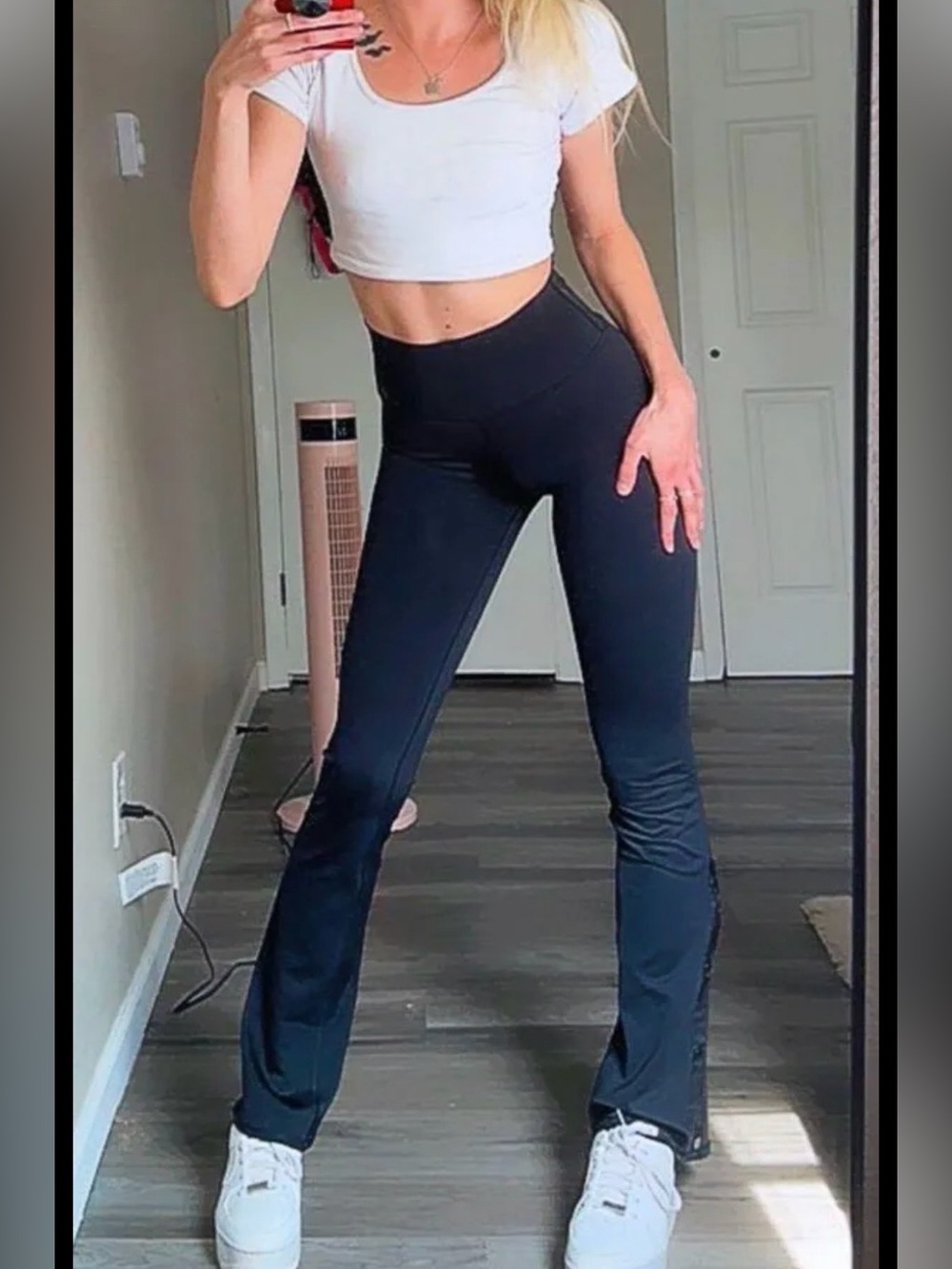 ALO Yoga Black High-Waist Flare Leggings